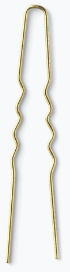 Hårnåler Curlypin Gold 50mm