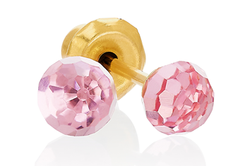 Inverness 305E Krystall Ball Lys Rosa Fasettert 4mm