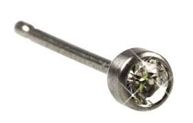 Inverness 334C Bezel Crystal Hvitt Gull, par