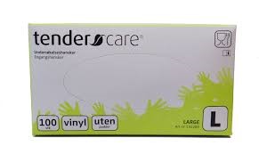 Hansker Tendercare vinyl u/p S