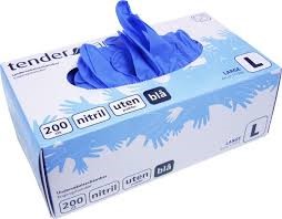 Hansker TenderCare Nitril u/p L, Blå