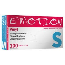 Hansker Emotion Vinyl Hvit u/p S